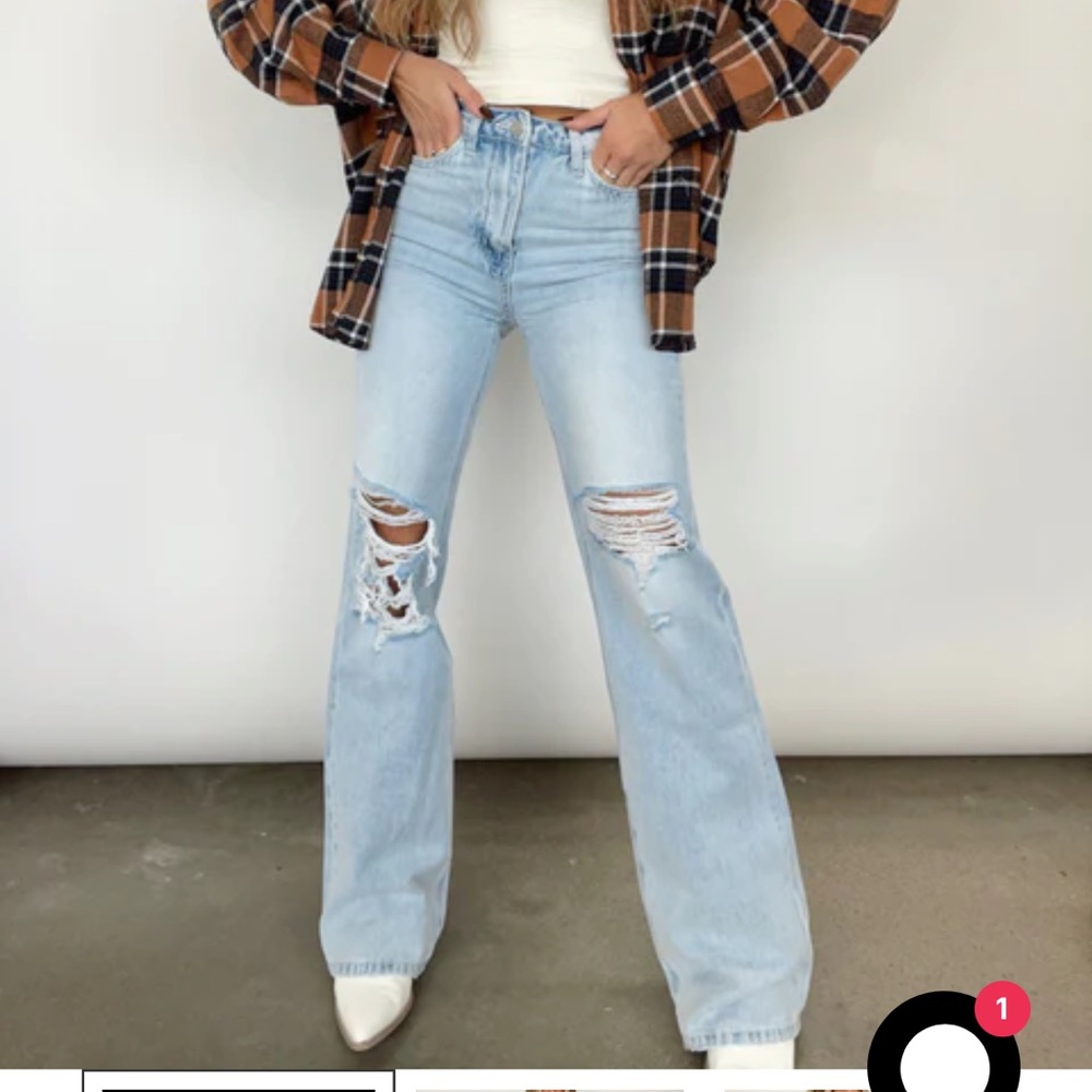 NWT Lane 201 Light Wash 90'S Flare Denim